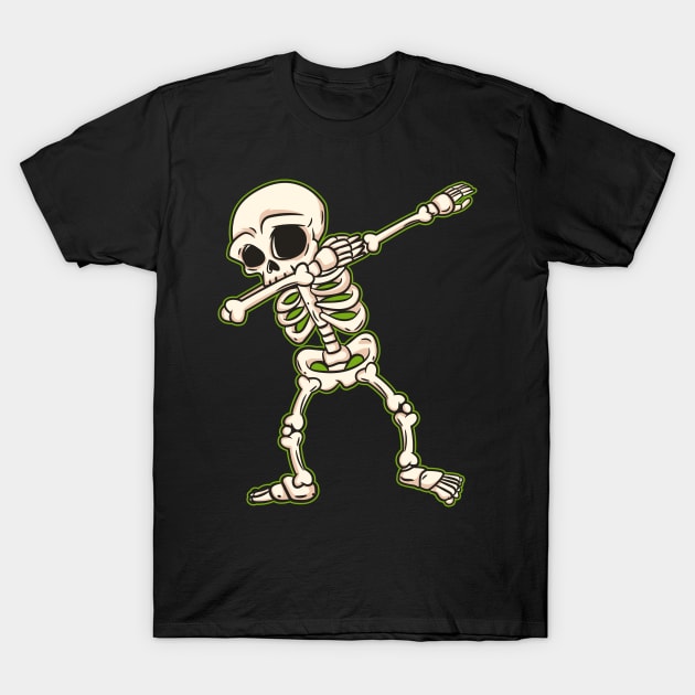 Dabbing Skeleton I Funny Halloween Novelty I Dab Kids Adult design T-Shirt by biNutz